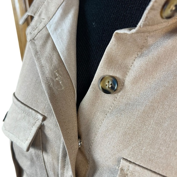 Pretty garden- Stylish Tan Button-Up Shirt Dress XXL NWT - Picture 6 of 12